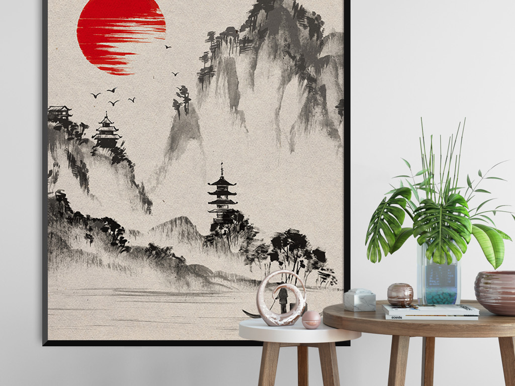 【本作品下载内容为:"现代禅意新中式水墨山水客厅装饰画无框画"模板,其他内容仅为参考,如需印刷成实物请先认真校稿,避免造成不必要的经济损失。】 【声明】未经权利人许可,任何人不得随意使用本网站的原创作品(含预览图),否则将按照我国著作权法的相关规定被要求承担最高达50万元人民币的赔偿责任。