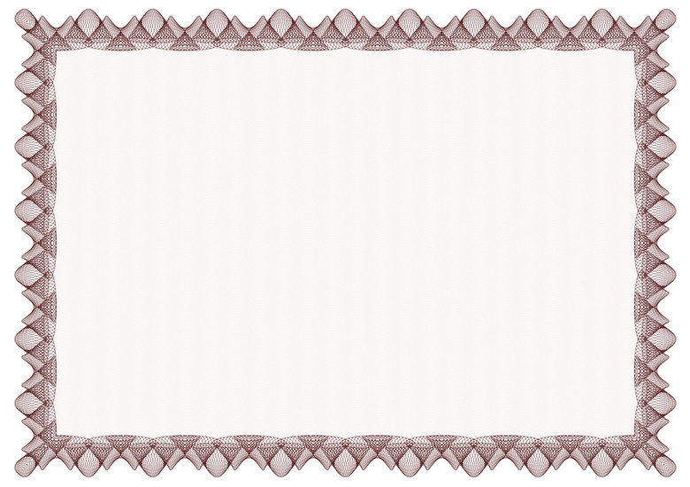 横版国际荣誉证书学位证边框授权书商业花边(