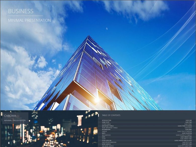 企业简介服务领域市场分析案例PPT模版(图片