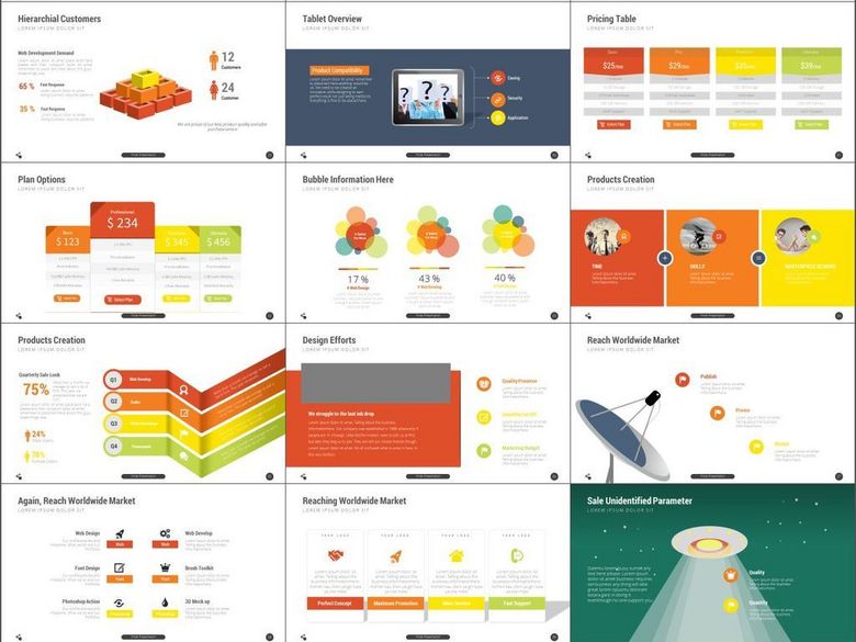 励志企业发展团队介绍服务案例PPT模版(图片