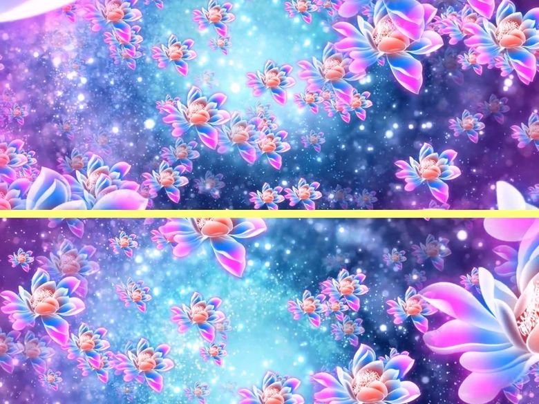 超唯美大气满屏莲花绽放动画LED大屏幕舞台背