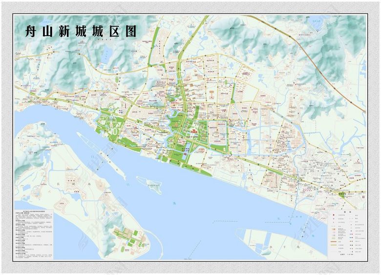 舟山新城城区临城地图高清大图(图片编号:163