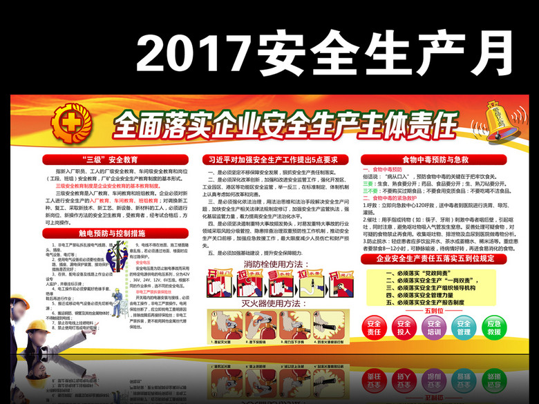 全面落实企业安全生产主体责任板报(图片编号