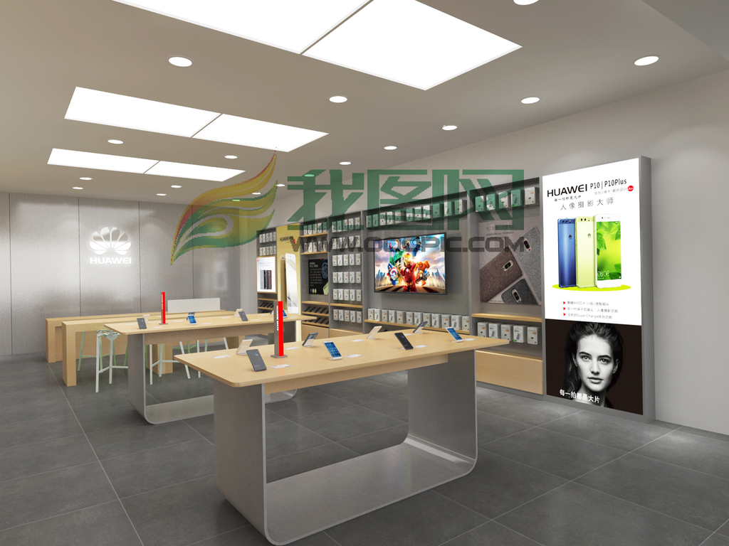 华为专卖店设计图下载(图片7.98MB)_商业空间库_室内模型