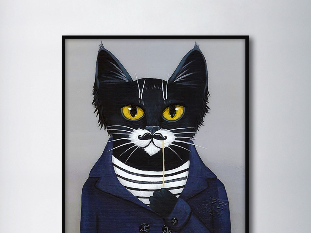 【本作品下载内容为:"黑猫蓝色水手呢子大衣北欧可爱现代装饰画"模板,其他内容仅为参考,如需印刷成实物请先认真校稿,避免造成不必要的经济损失。】 【声明】未经权利人许可,任何人不得随意使用本网站的原创作品(含预览图),否则将按照我国著作权法的相关规定被要求承担最高达50万元人民币的赔偿责任。所有作品均是用户自行上传分享并拥有版权或使用权,仅供网友学习交流,未经上传用户授权,请勿作他用。