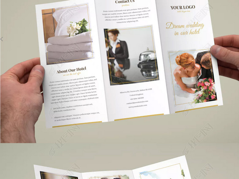 高端酒饮服务行业酒店宣传单设计模板(图片编