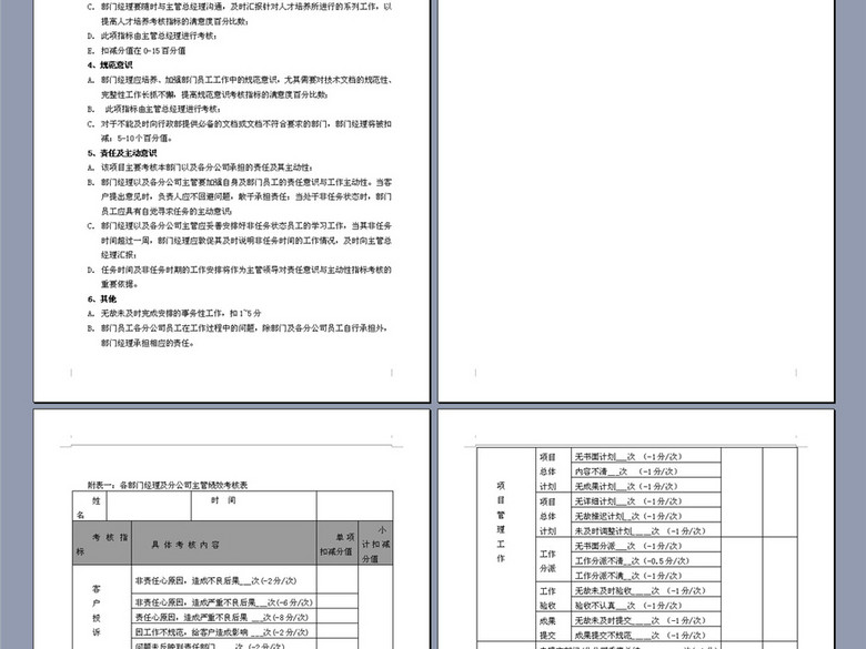 部门经理及各分公司主管考核制度12P(图片编