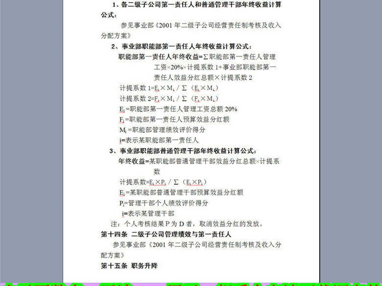 某公司干部绩效考核办法22页(图片编号:16372