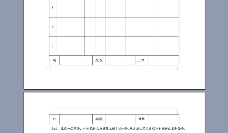 某电子公司绩效改善计划表(图片编号:1637703