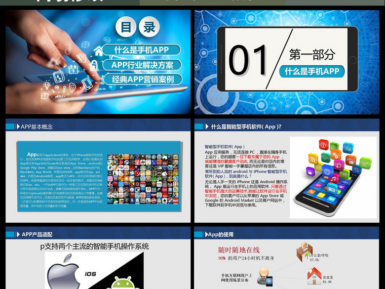 手机APP案例介绍营销推广方案通用PPT(图片