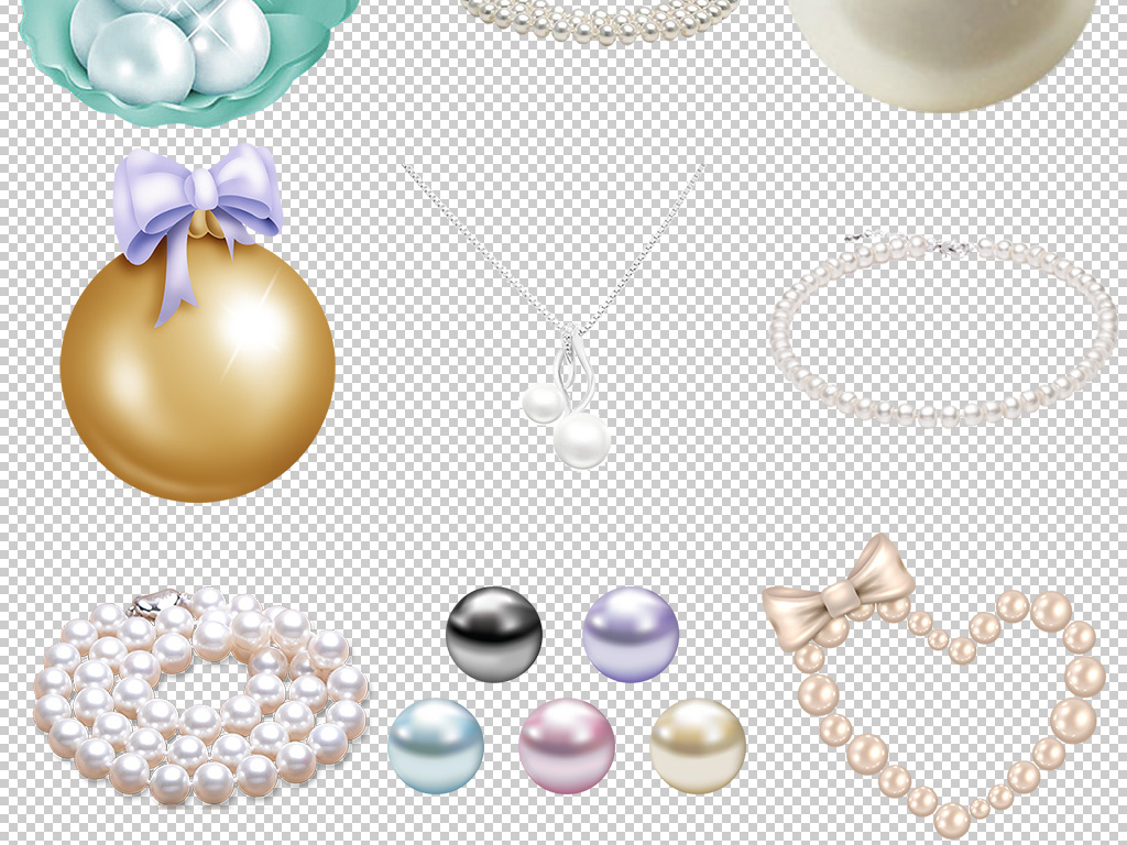珍珠首饰珠宝配饰png图片