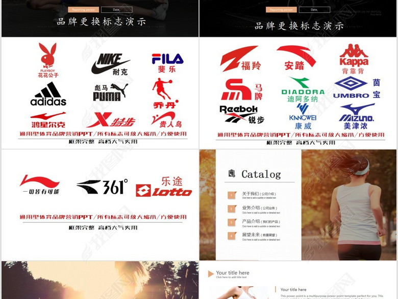 通用高端品牌服装运动鞋商业计划书PPT(图片