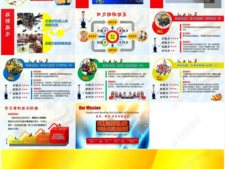 乐高机器人教育体系教学指导PPT实战模板(图
