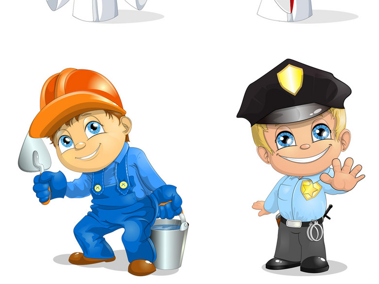 矢量卡通人物设计矢量卡通厨师工匠素材(图片