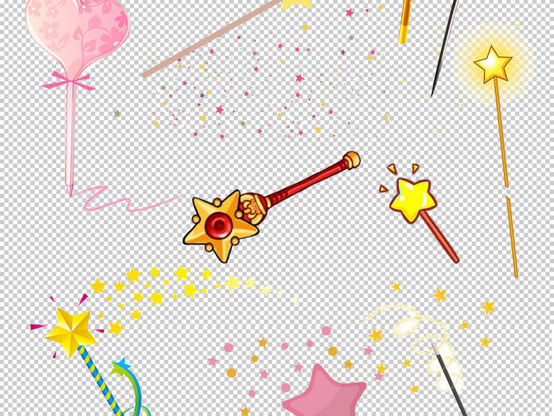 卡通魔法师魔法棒图片设计png素材(图片编号: