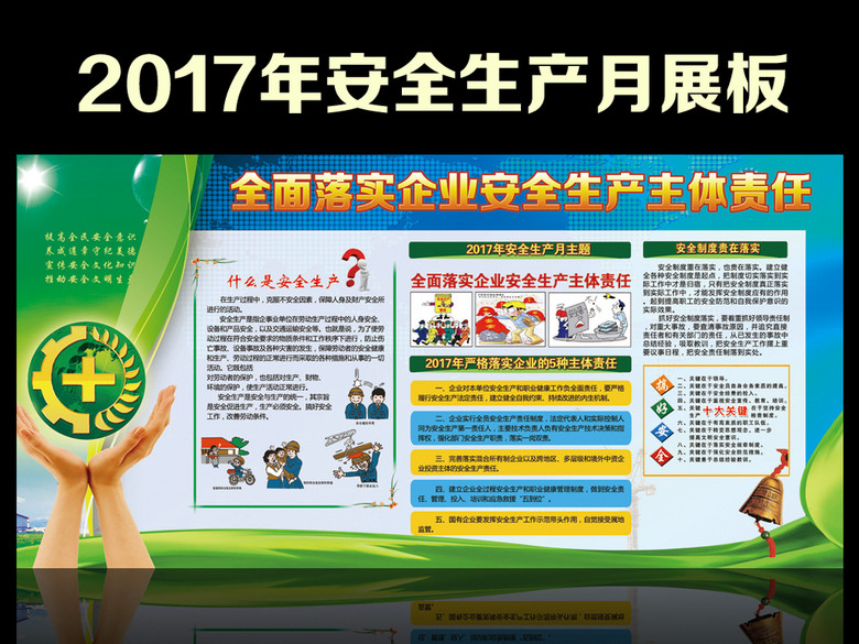 2017全面落实企业安全生产主体责任展板(图片