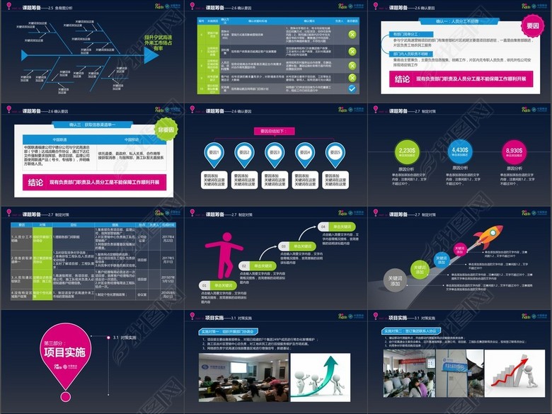 创意苹果风格中国移动通信QC发布会模板(图片