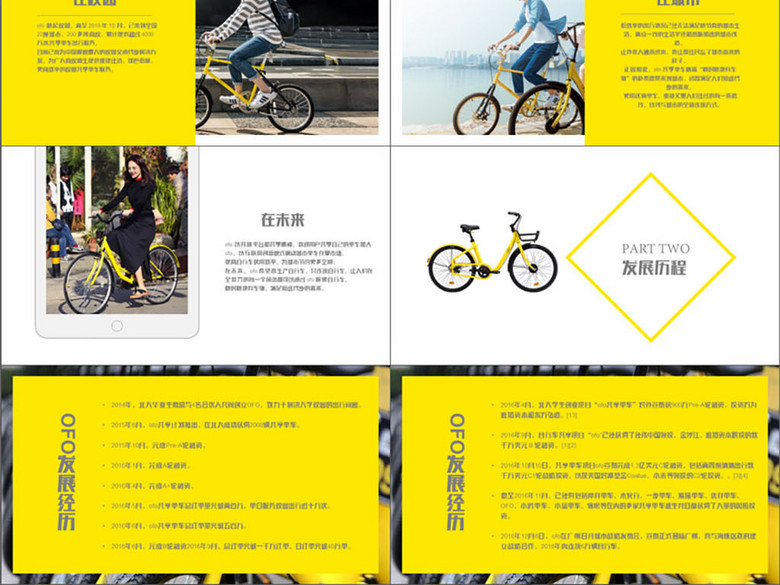 OFO小黄车共享单车智慧出行PPT(图片编号:1