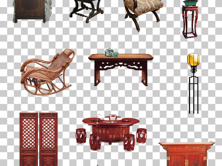 古典家具中国风家具免抠png素材(图片编号:16