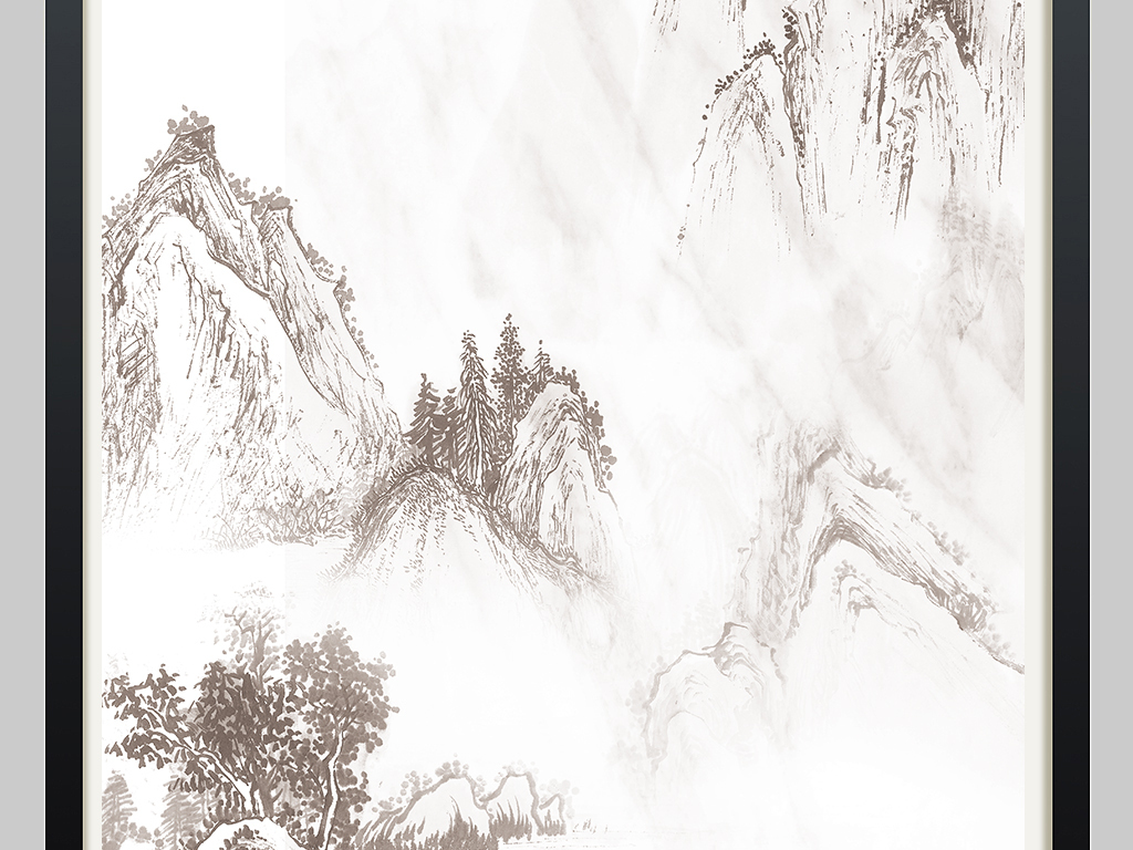 【本作品下载内容为:"新中式水墨山水风景客厅装饰画书房无框画"模板,其他内容仅为参考,如需印刷成实物请先认真校稿,避免造成不必要的经济损失。】 【声明】未经权利人许可,任何人不得随意使用本网站的原创作品(含预览图),否则将按照我国著作权法的相关规定被要求承担最高达50万元人民币的赔偿责任。