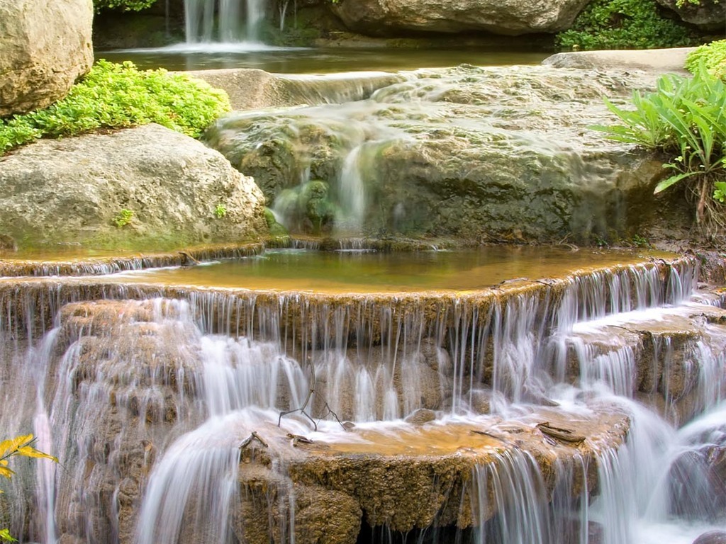 风景画山清水秀流水生财鸳鸯山水玄关背景墙