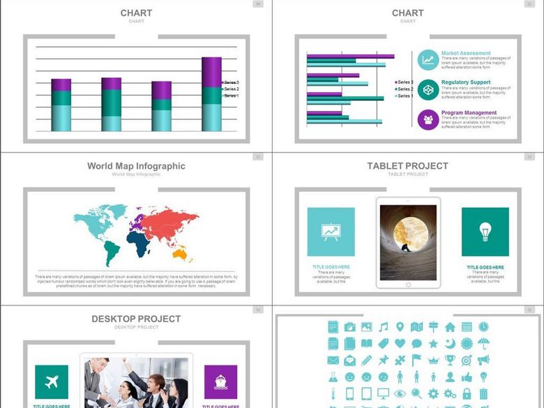 企业简介产品销售案例客户服务PPT模版(图片