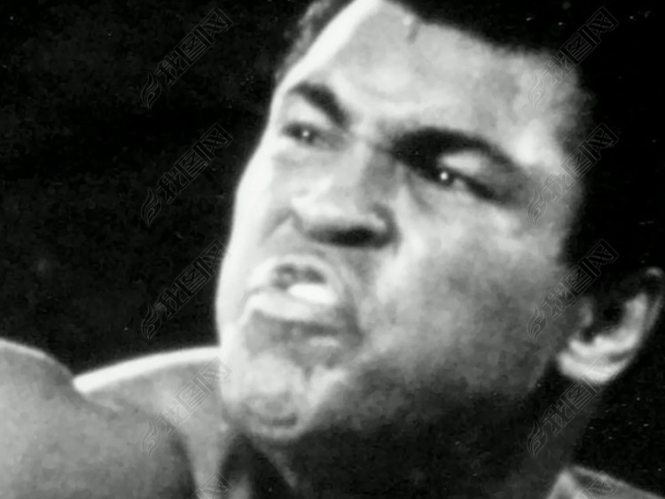 拳王阿里拳击比赛装饰画无框画