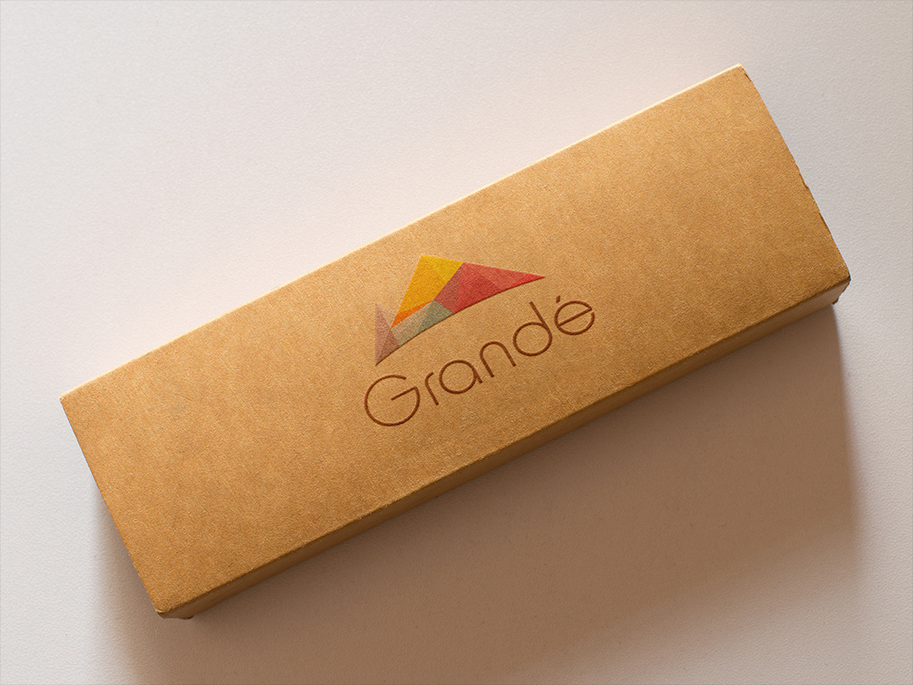 棕色简约牛皮纸包装纸盒子logo样.图片设计素