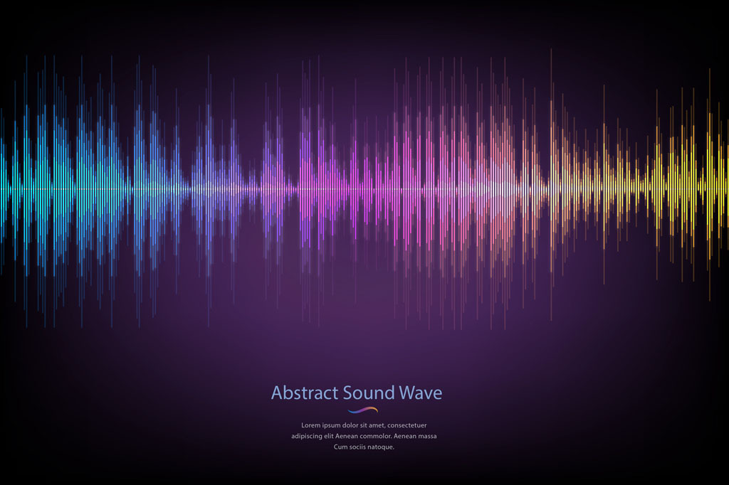跳动的音频噪声波形动感快节奏图片设计素材_