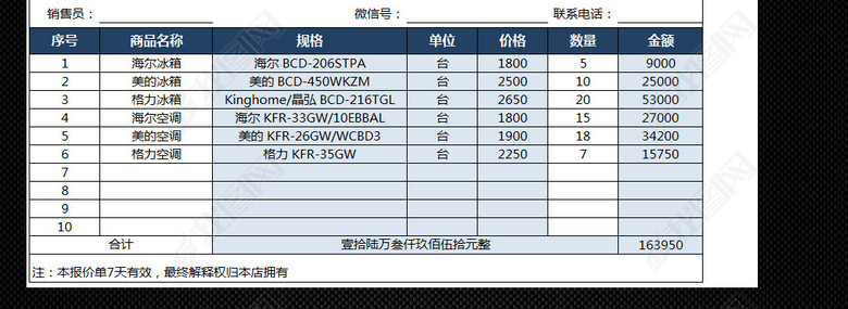 公司产品销售报价管理系统表格Excel图片下载