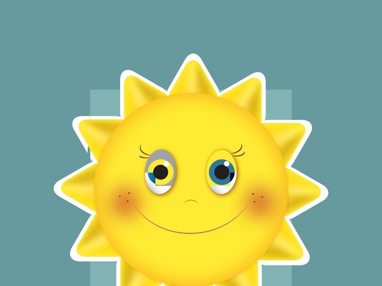 天气预报图案标志太阳(图片编号:16480671)