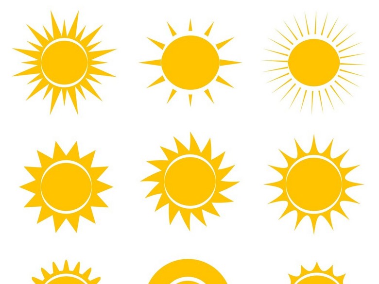 天气预报图案标志太阳(图片编号:16480675)