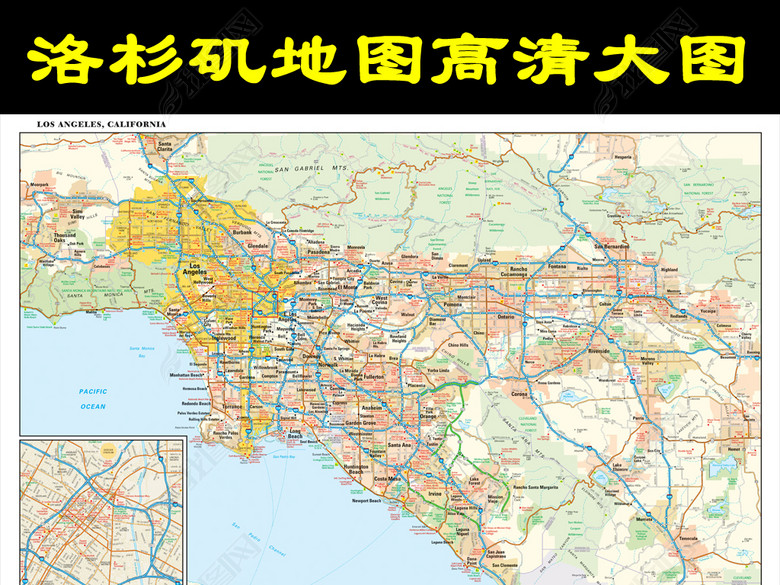 洛杉矶地图高清大图(图片编号:16483267)_其他