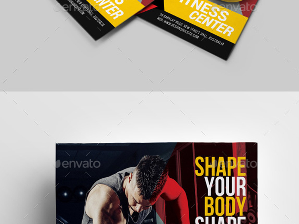 健身俱乐部DM传单设计模板PSD