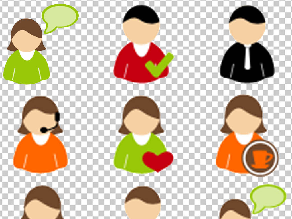 在线客服咨询热线联系电话卡通图标p.图片设计