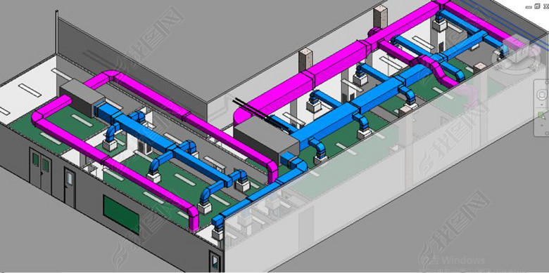 洁净室装修BIM图片下载dwg素材-暖通设计图纸