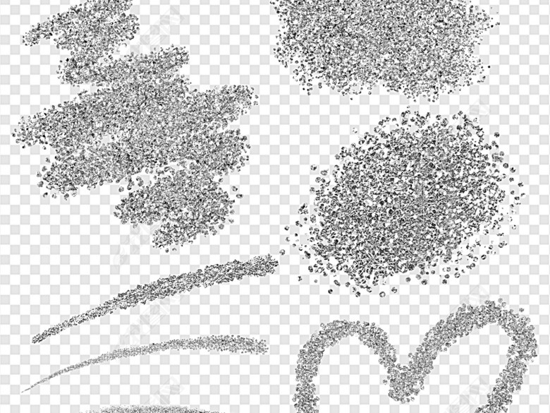 银色金粉一堆银粉银色粉末笔刷金属亮片图片下