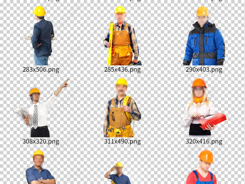 建筑水电工程师人物设计素材图片下载png素材