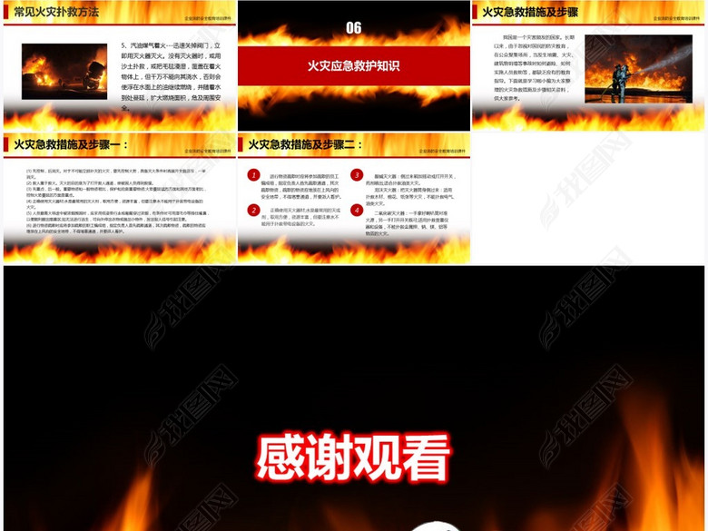 2017企业消防安全教育培训教案PPT模板(图片