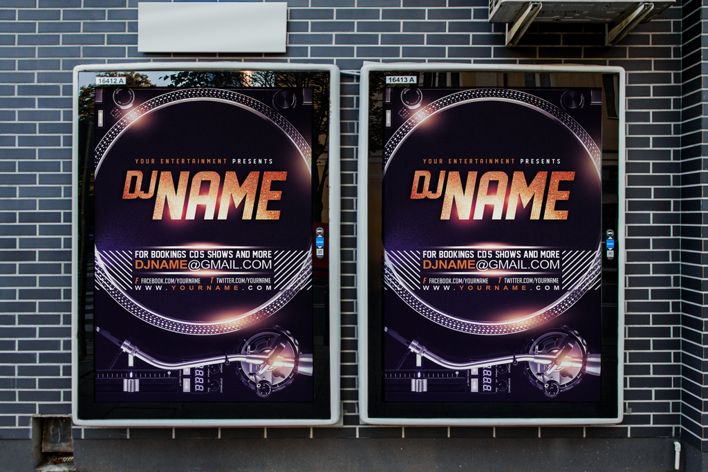 时尚动感潮流酒吧夜店DJ嘉宾狂欢派.图片设计