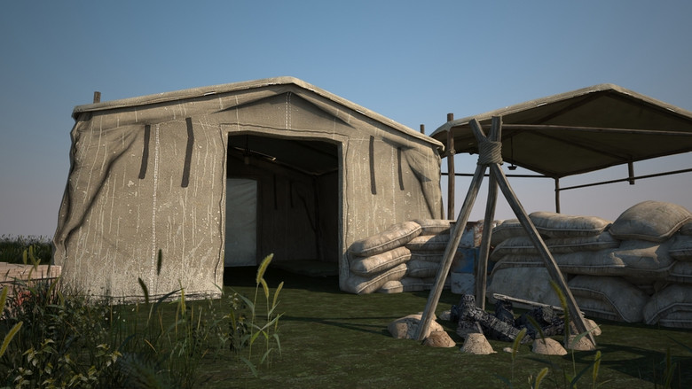 野外露营营地帐篷场景3D模型(图片编号:1652