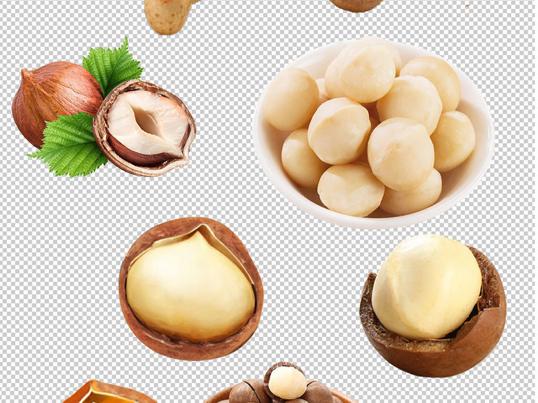 坚果零食碧根果核桃免扣图片png(图片编号:16