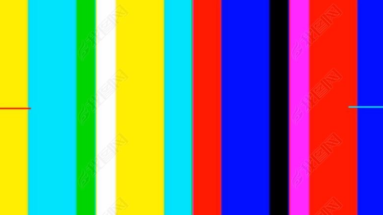 电视机无信号彩条屏花屏闪烁坏点视频素材(图