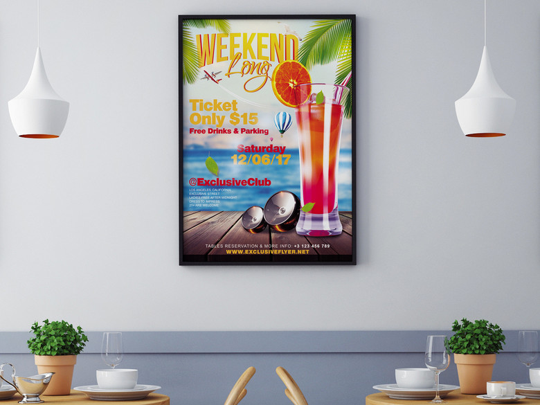 清爽夏季\/冷饮店饮品新品促销活动\/海滩鸡尾酒