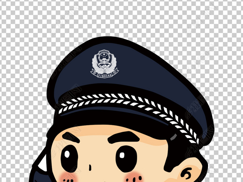 卡通矢量Q版警察叔叔图片下载ai素材-帅哥
