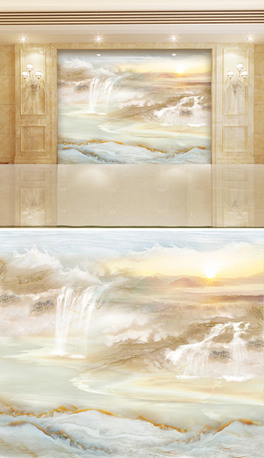 ߜ؟3DʯyɽˮBճ񱳾w