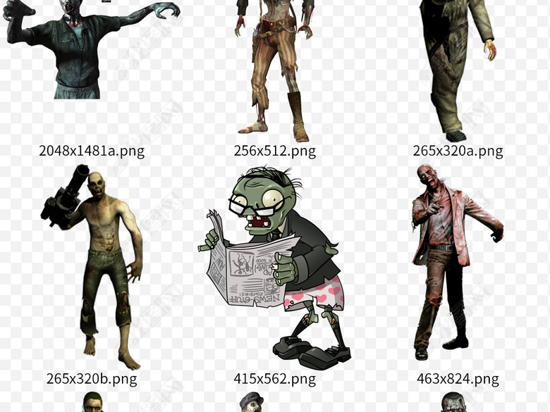 恐怖卡通丧尸游戏海报漫画素材图片下载png素材-其他-我图网