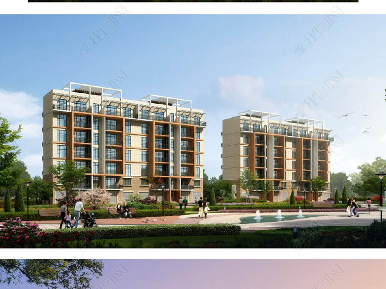 多层住宅建筑草图SU模型含CAD平面图毕业设