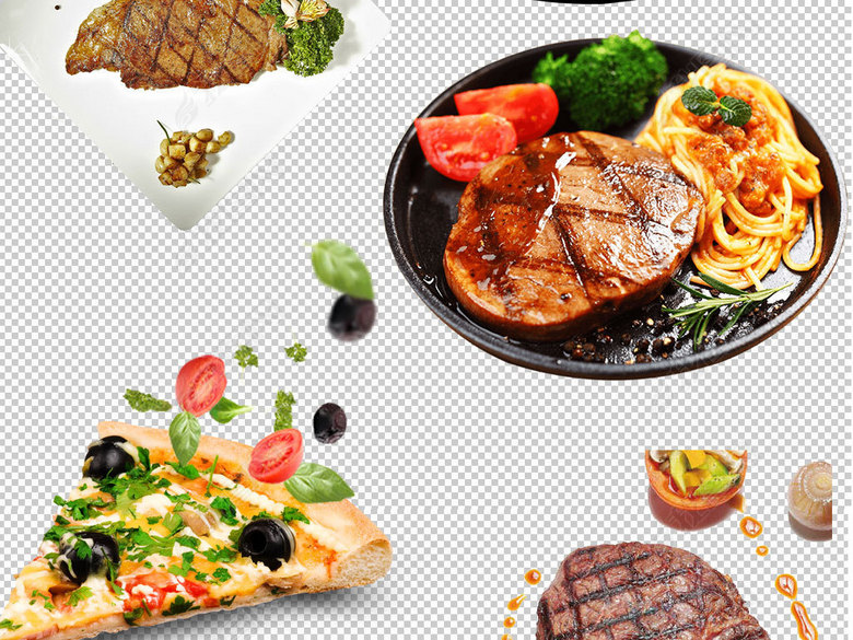 自助餐牛排生鲜西餐牛肉餐饮设计素材图片下载