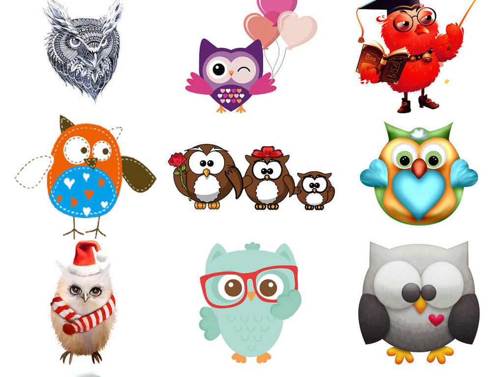猫头鹰手猜成语_猫头鹰卡通图片